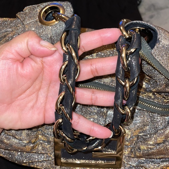 ❌ SOLD❌ FENDI ZUCCA MIA HOBO WITH GLITTER pristine condition *RARE FIND* Gorgeou - Picture 11 of 16